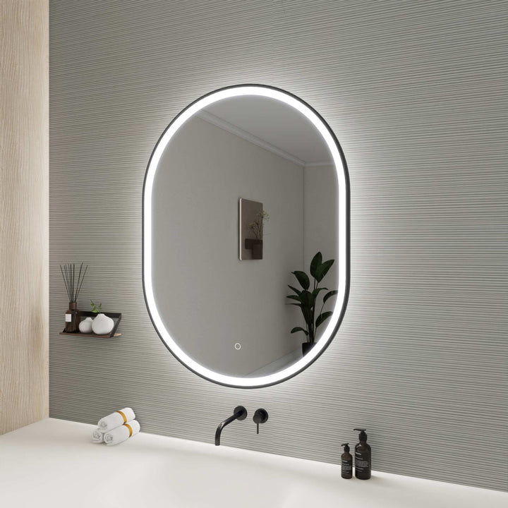Framed LED Oval Mirror by Elegant - view 113