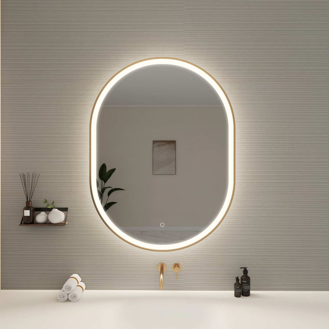 Framed LED Oval Mirror by Elegant - view 116