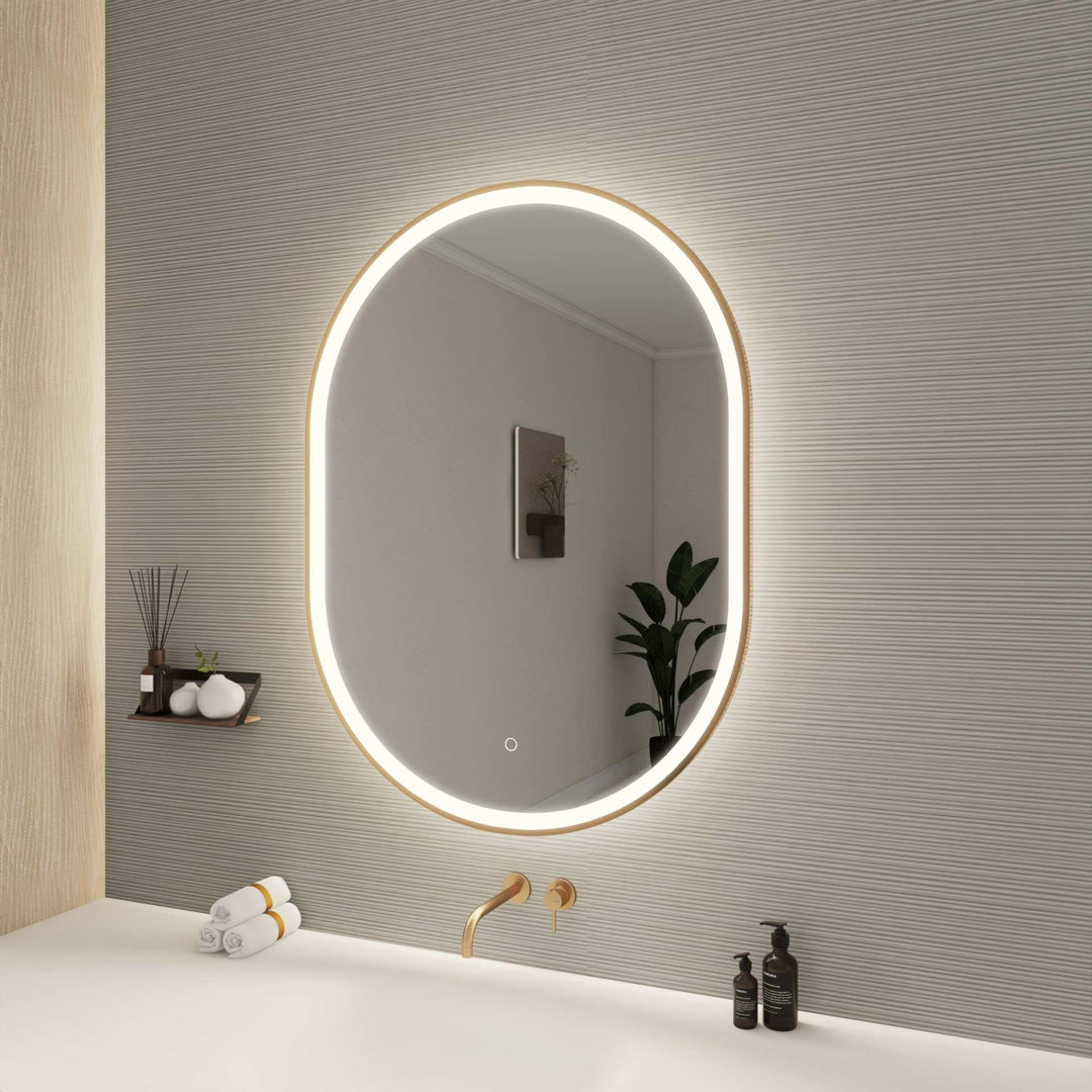 Framed LED Oval Mirror by Elegant - view 117