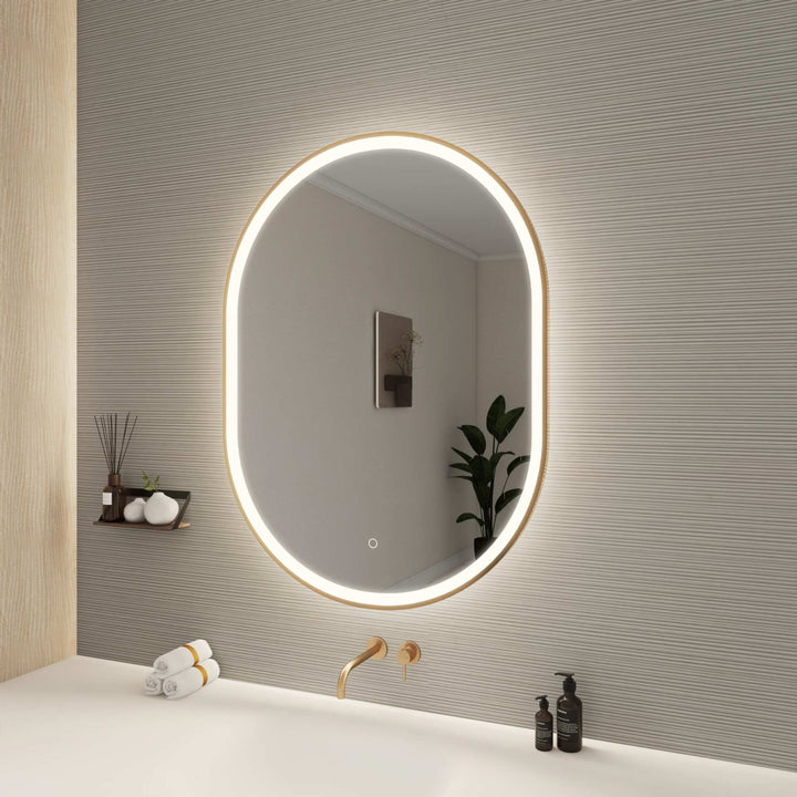 Framed LED Oval Mirror by Elegant - view 117