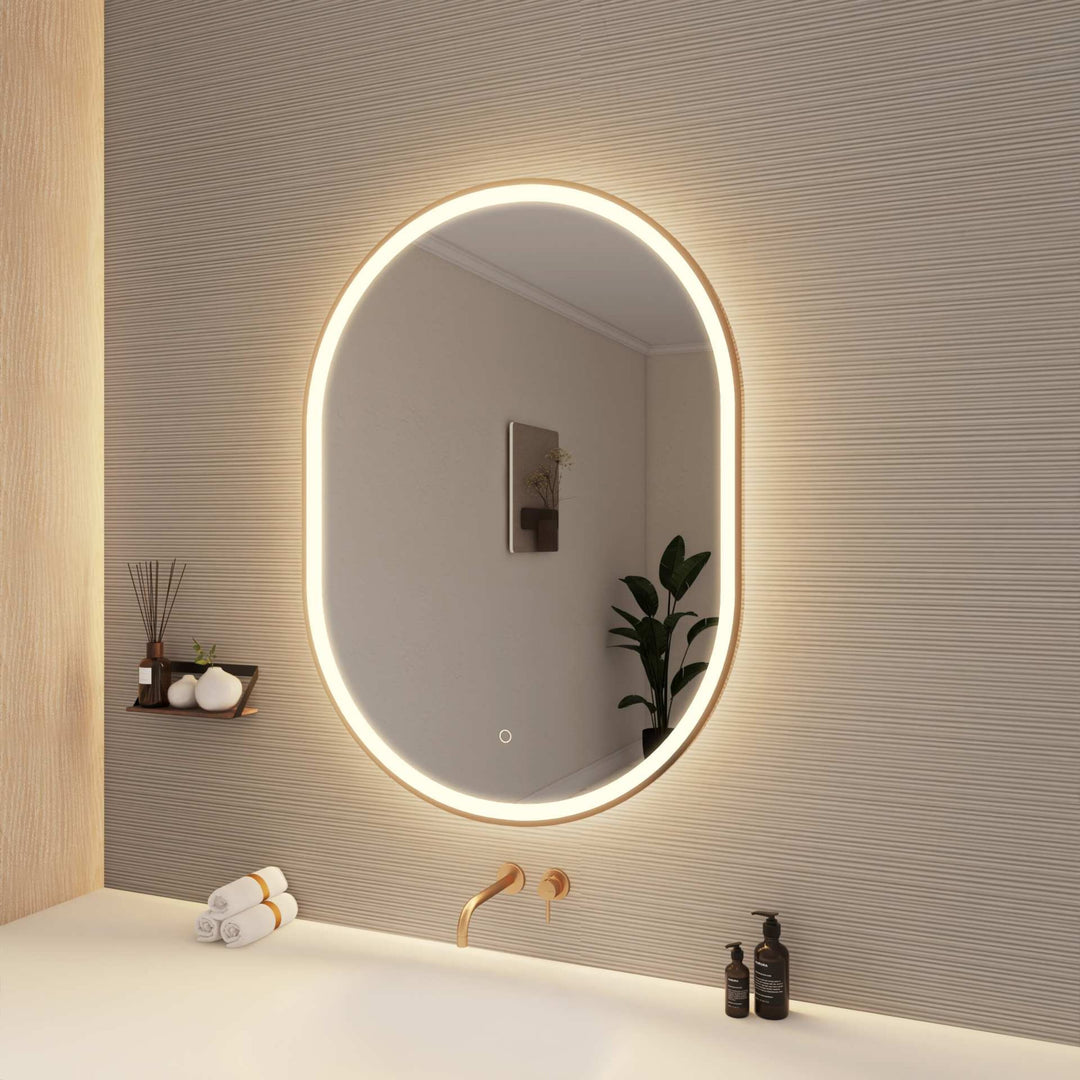 Framed LED Oval Mirror by Elegant - view 118