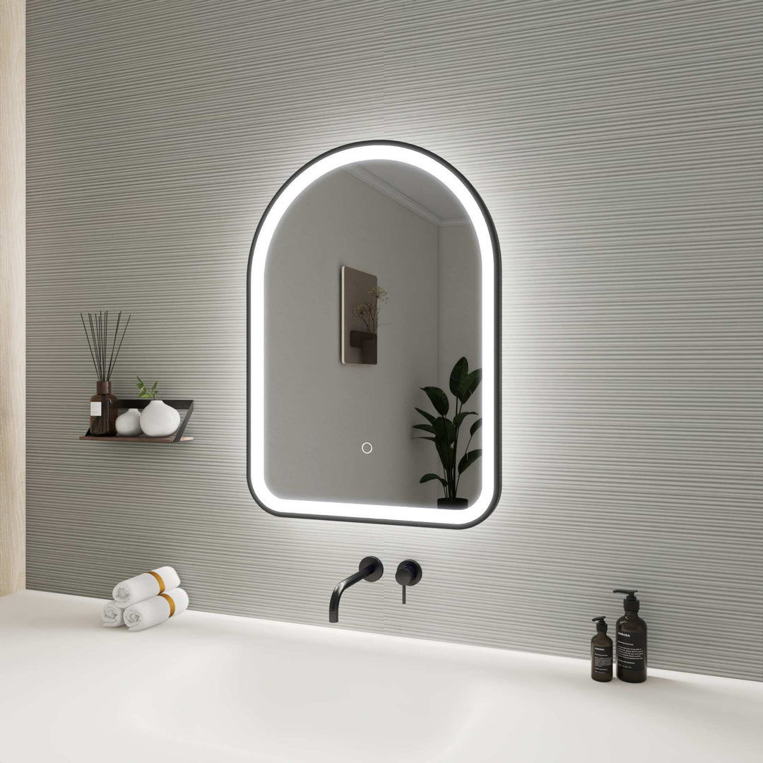 Framed LED Arch Mirror by Elegant - view 5