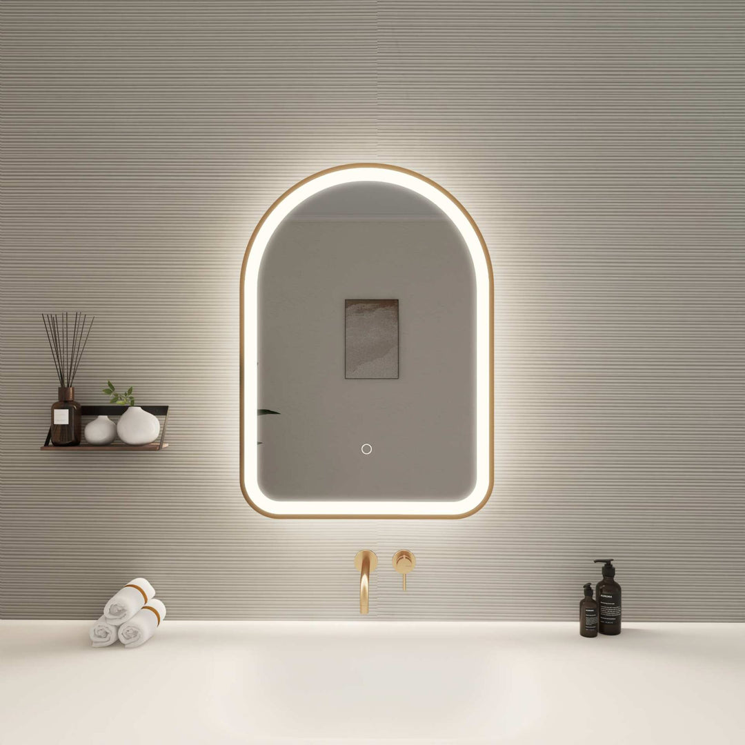 Framed LED Arch Mirror by Elegant - view 8