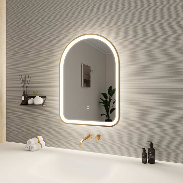 Framed LED Arch Mirror by Elegant - view 9