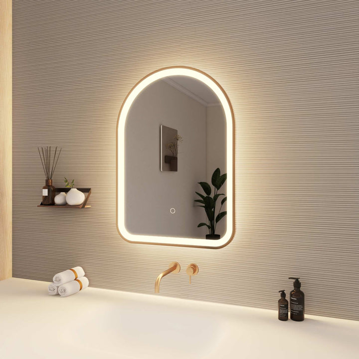 Framed LED Arch Mirror by Elegant - view 10