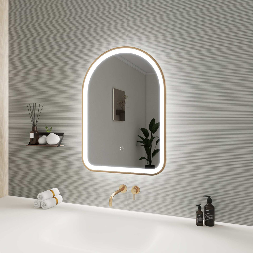 Framed LED Arch Mirror by Elegant - view 11