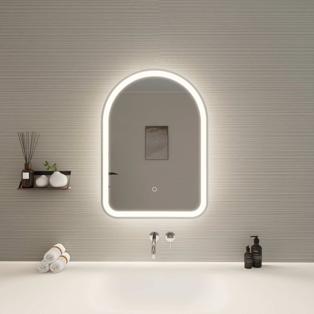Framed LED Arch Mirror by Elegant - view 14