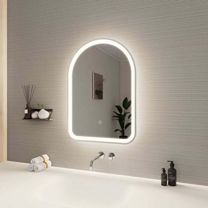 Framed LED Arch Mirror by Elegant - view 15