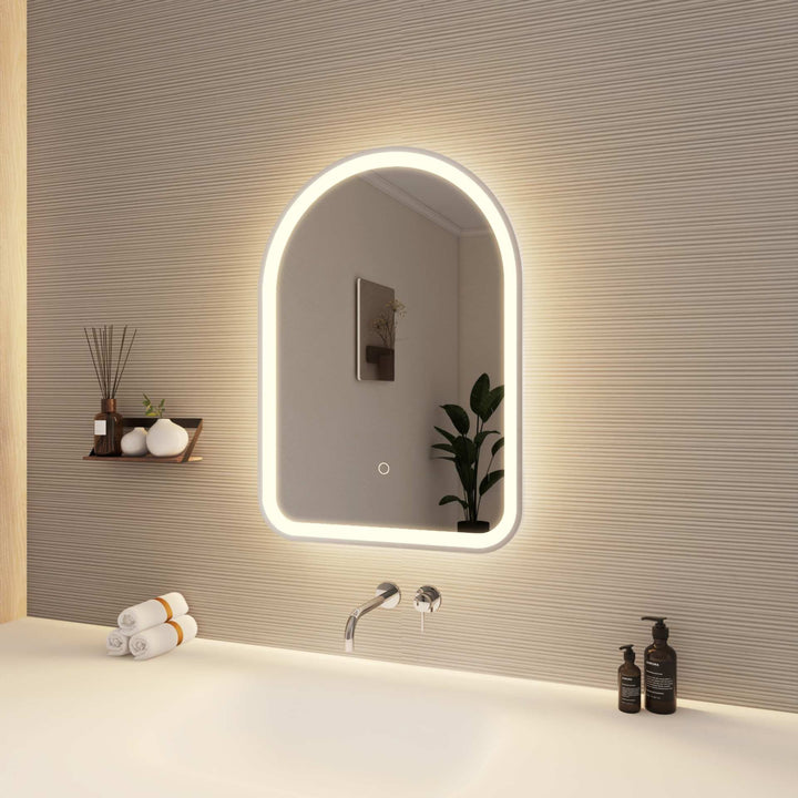 Framed LED Arch Mirror by Elegant - view 16