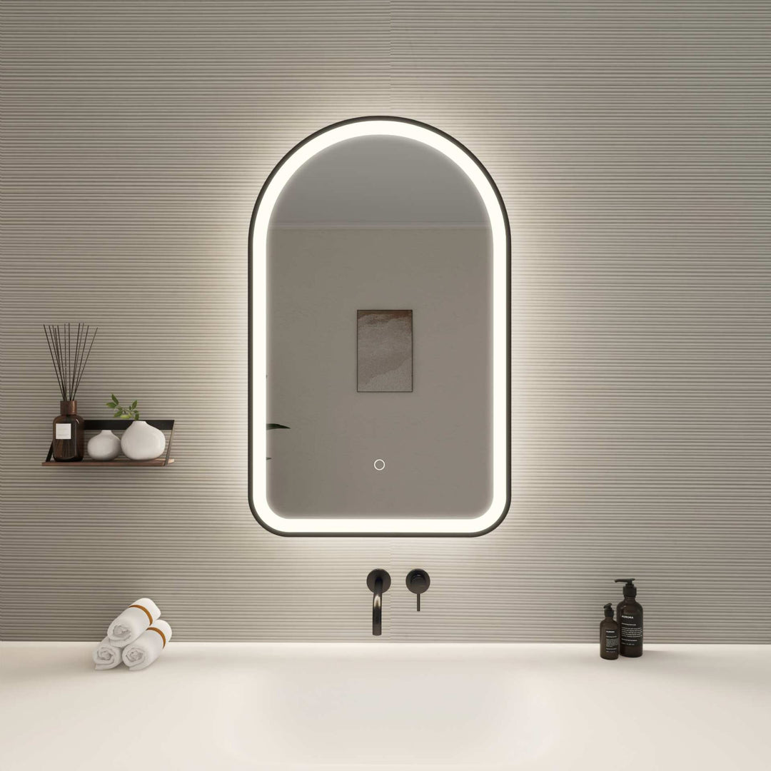 Framed LED Arch Mirror by Elegant - view 20