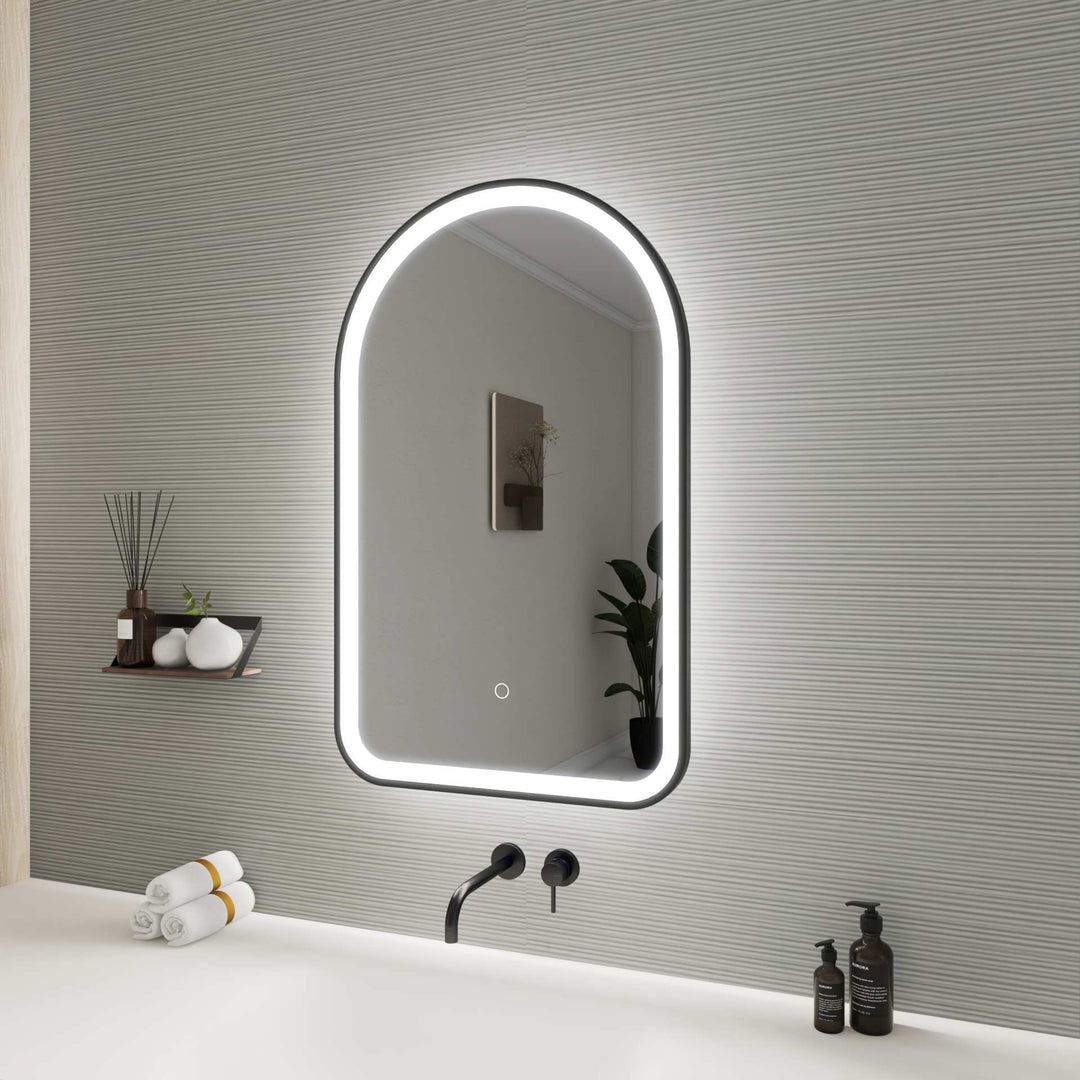 Framed LED Arch Mirror by Elegant - view 23