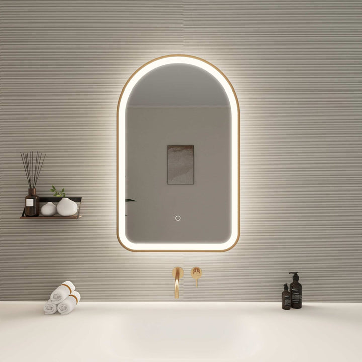 Framed LED Arch Mirror by Elegant - view 26