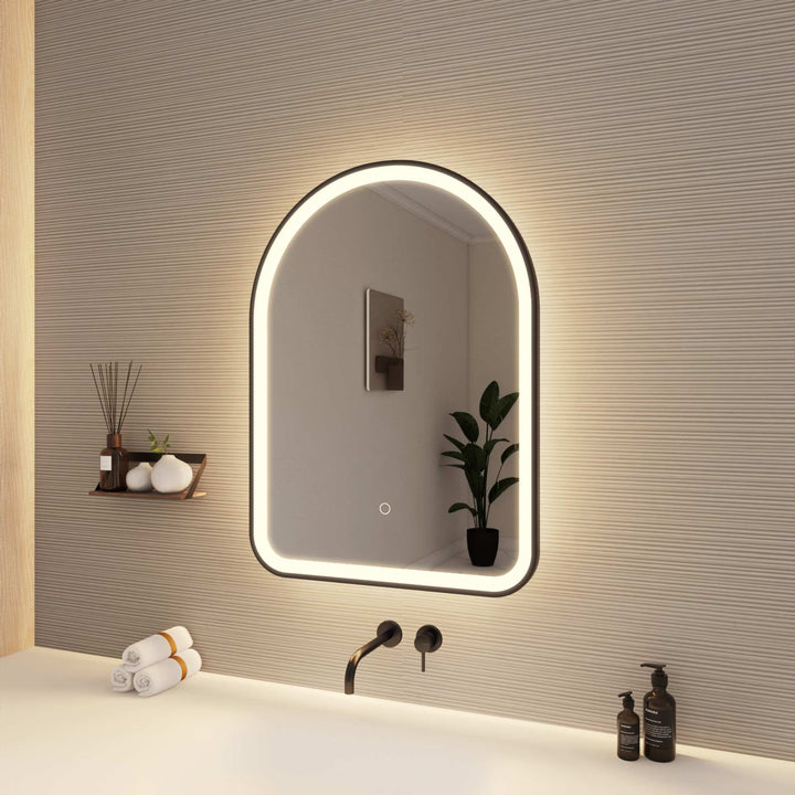 Framed LED Arch Mirror by Elegant - view 40