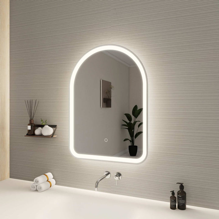 Framed LED Arch Mirror by Elegant - view 51