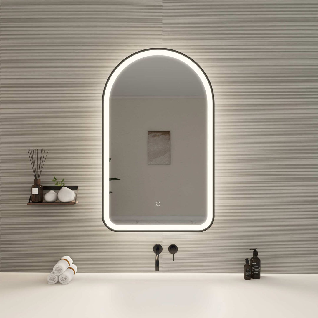 Framed LED Arch Mirror by Elegant - view 56