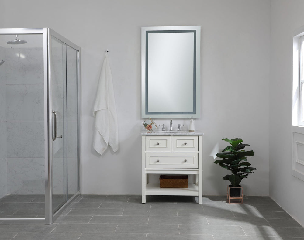 Frameless LED Rectangle Mirror by Elegant - view 2