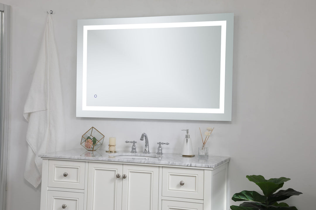 Frameless LED Rectangle Mirror by Elegant - view 3