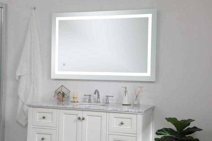 Frameless LED Rectangle Mirror by Elegant - view 3