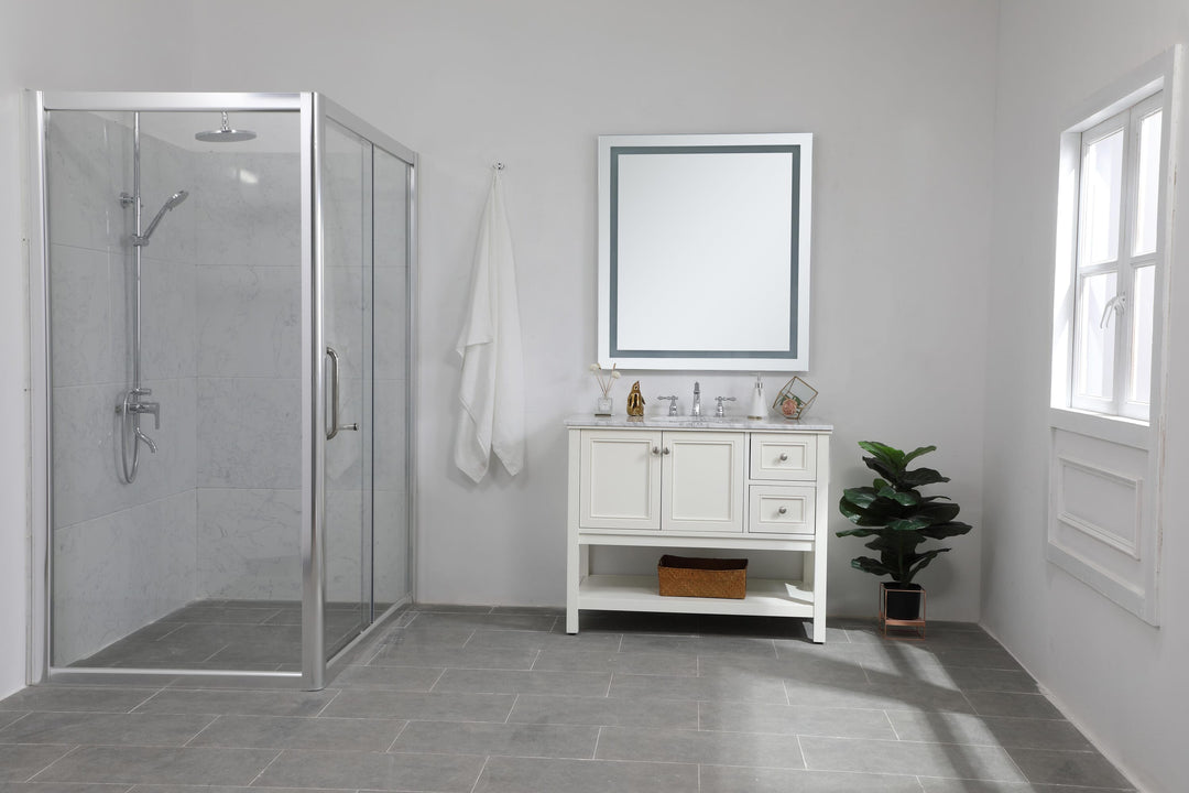 Frameless LED Rectangle Mirror by Elegant - view 9