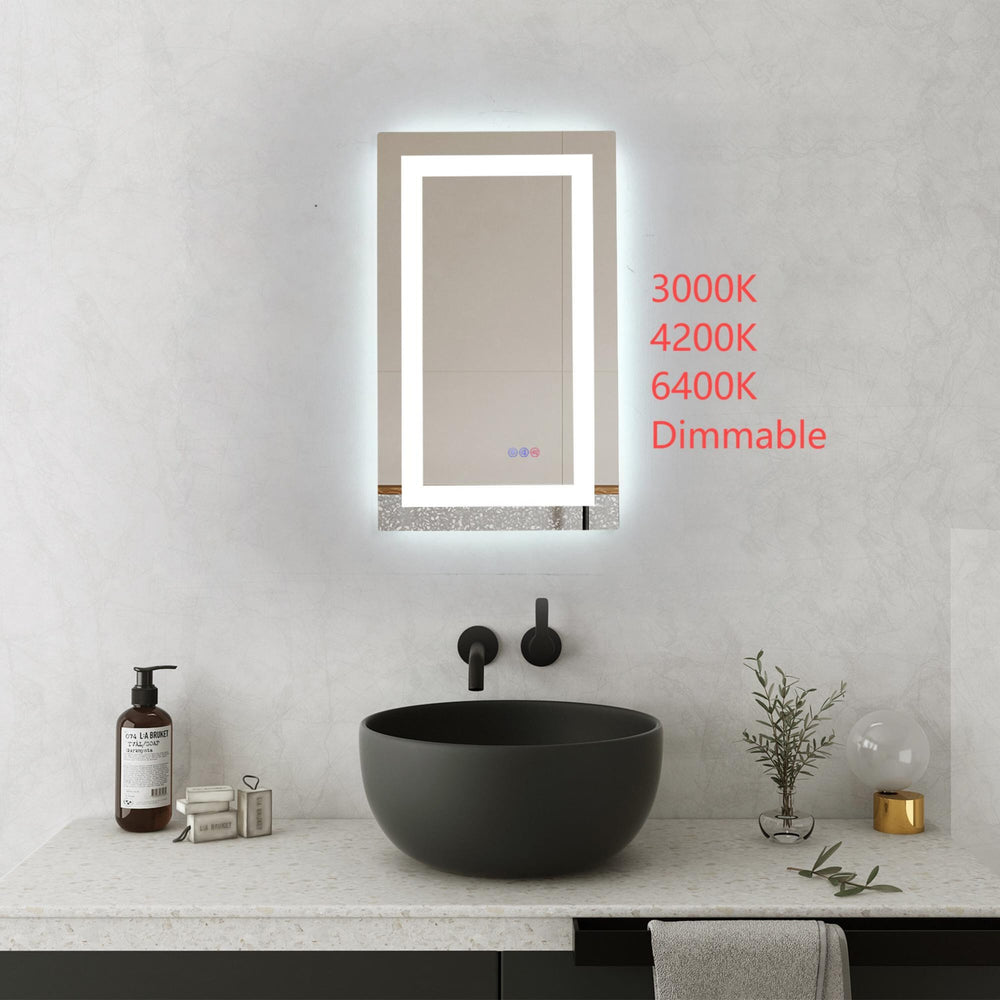 Frameless LED Rectangle Mirror III by Elegant - view 2