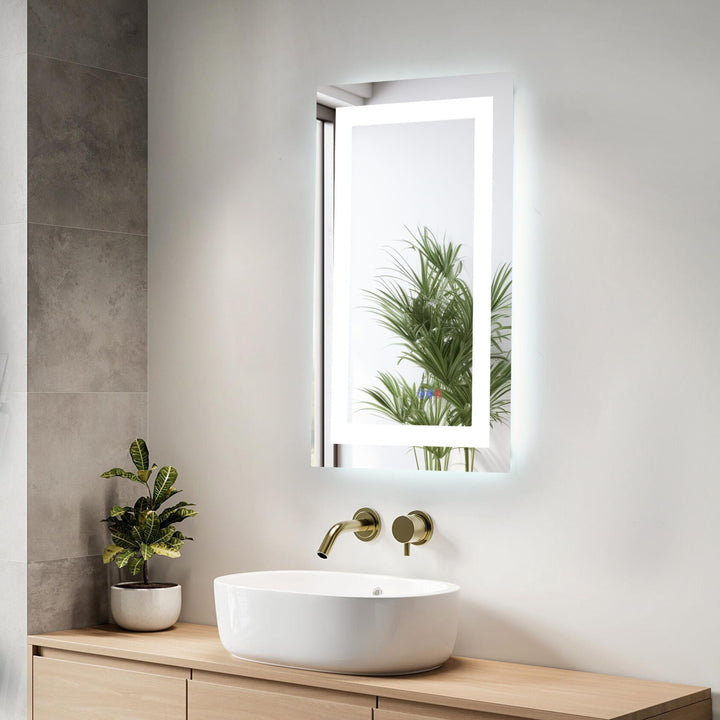 Frameless LED Rectangle Mirror III by Elegant - view 3