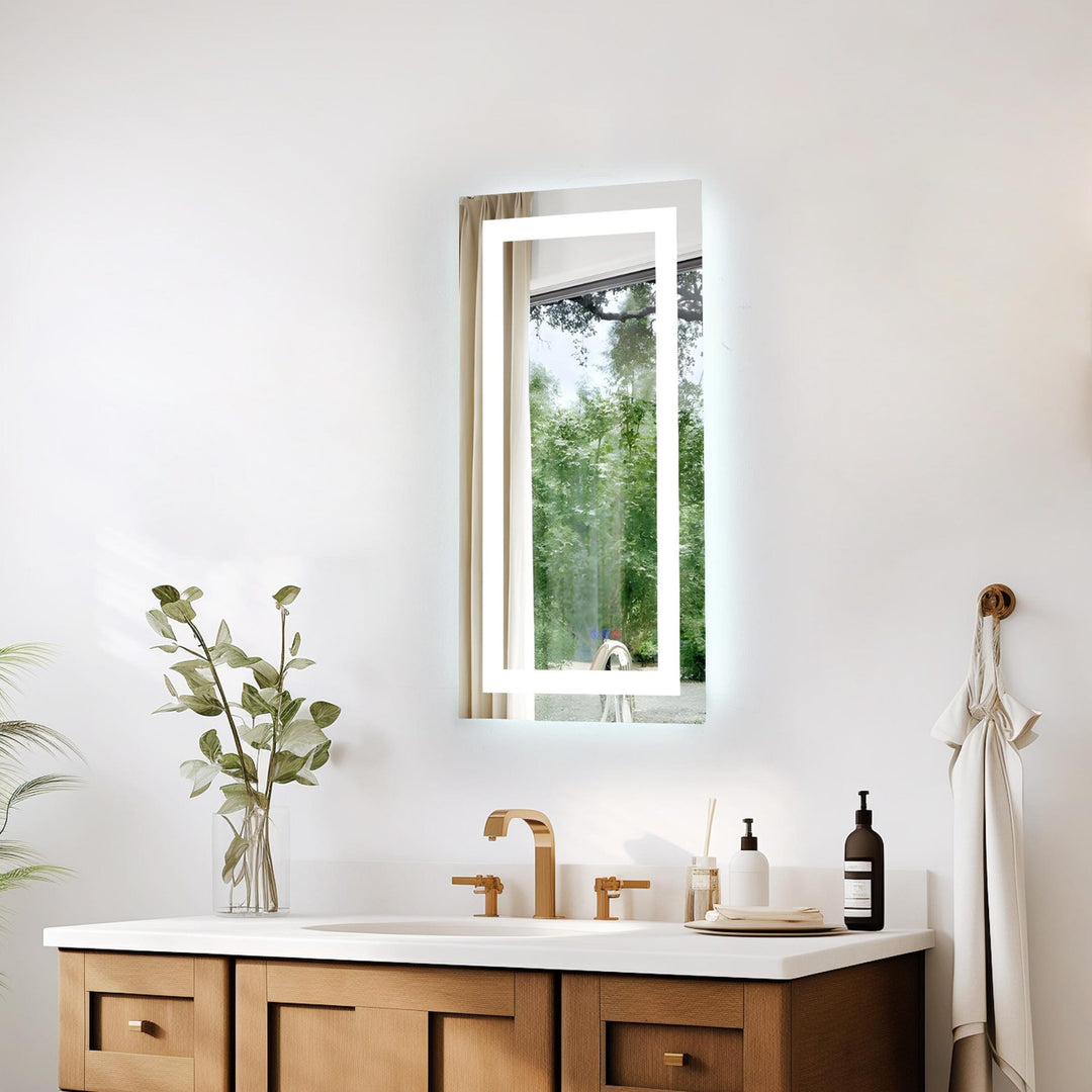 Frameless LED Rectangle Mirror III by Elegant - view 15