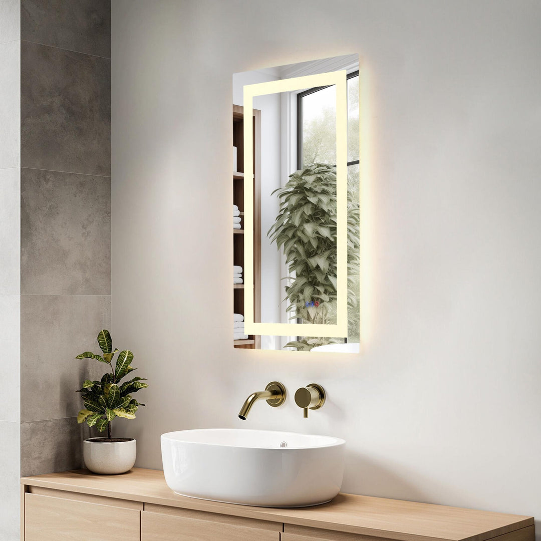 Frameless LED Rectangle Mirror III by Elegant - view 23