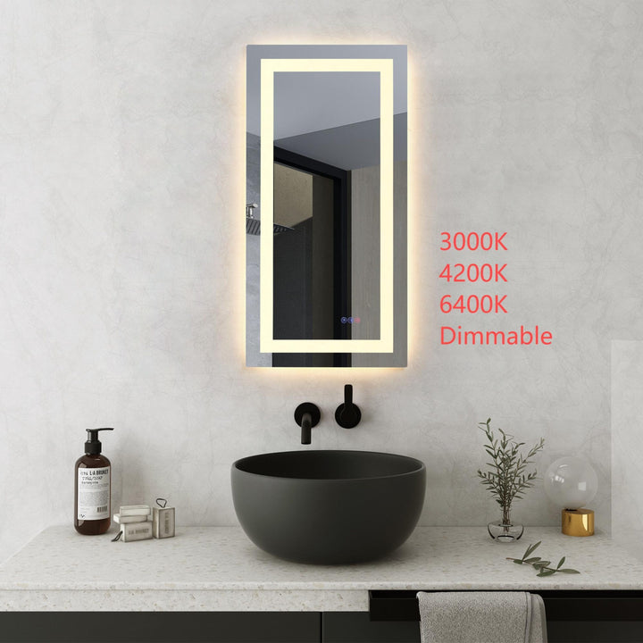 Frameless LED Rectangle Mirror III by Elegant - view 26