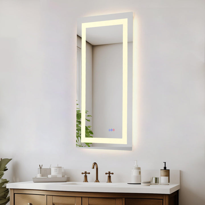 Frameless LED Rectangle Mirror III by Elegant - view 29