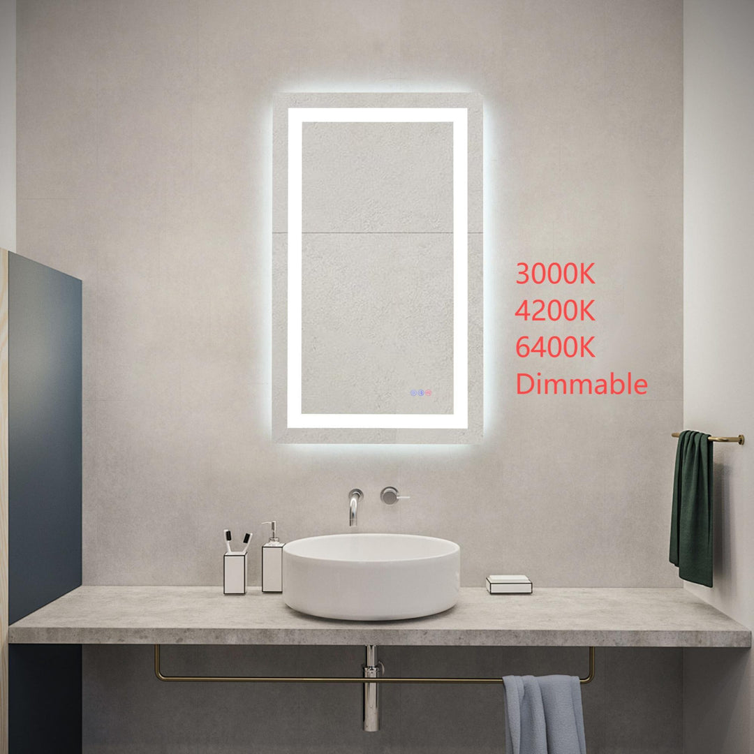 Frameless LED Rectangle Mirror III by Elegant - view 44