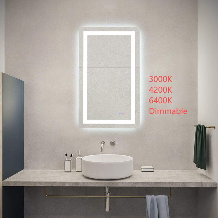 Frameless LED Rectangle Mirror III by Elegant - view 44