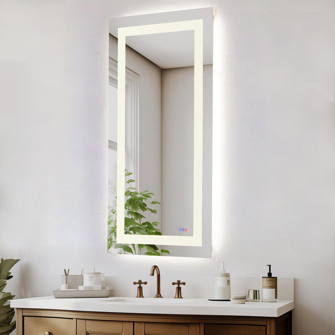 Frameless LED Rectangle Mirror III by Elegant - view 94