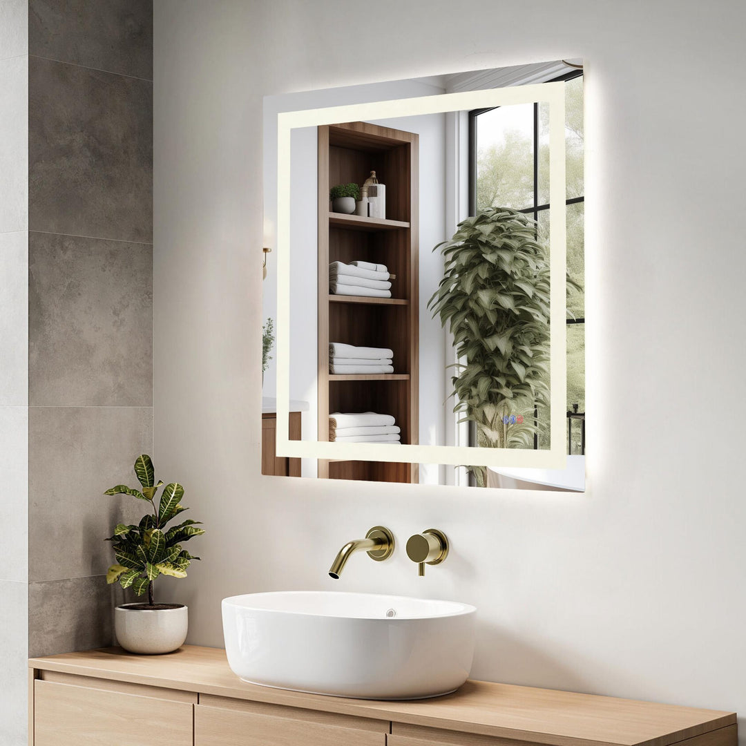 Frameless LED Rectangle Mirror III by Elegant - view 100