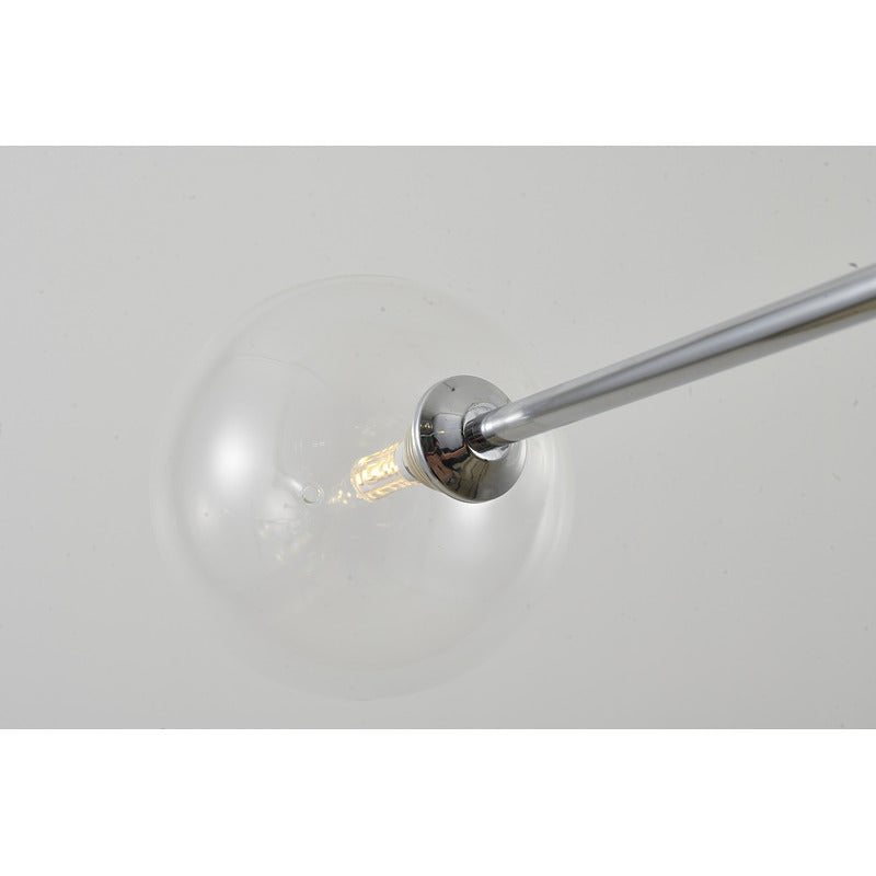 Metal Frame Ceiling Fixture with Clear Glass Globe Shades by Bethel - view 4