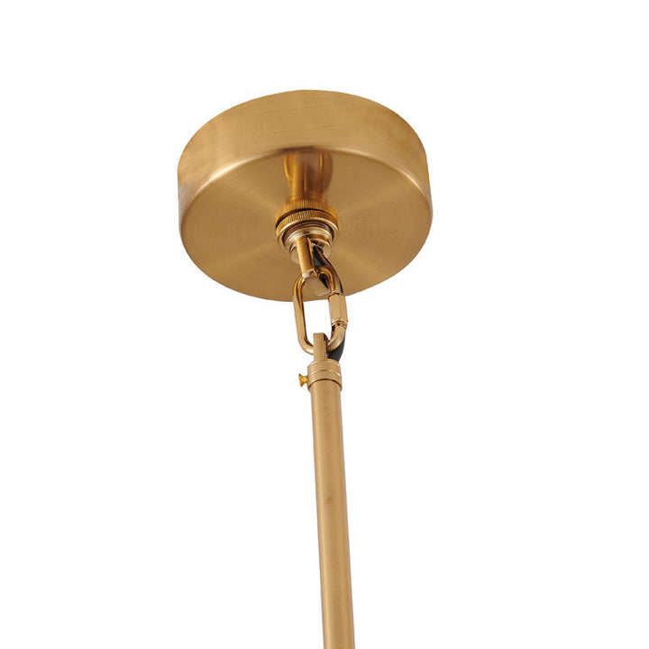 Brass Frame Chandelier with Distorted Clear Crystal Covers by Bethel - view 11