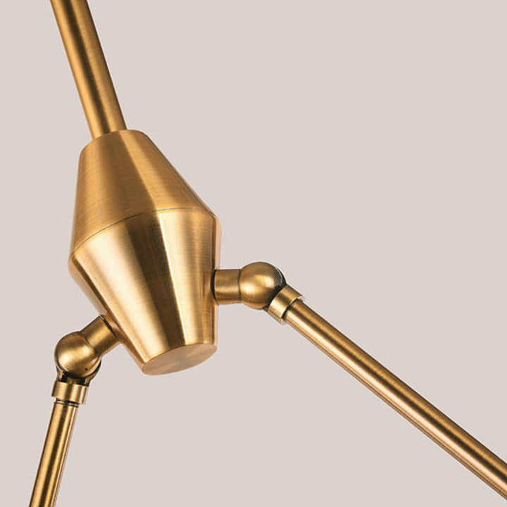 Brass Frame Chandelier with Distorted Clear Crystal Covers by Bethel - view 3