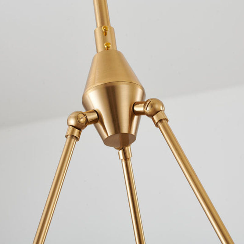 Brass Frame Chandelier with Distorted Clear Crystal Covers by Bethel - view 9