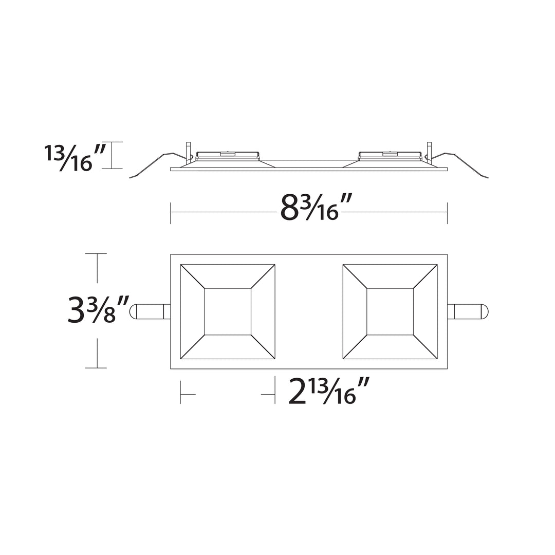 Ocularc 2" Multiples 2 Light Bevel Trimmed