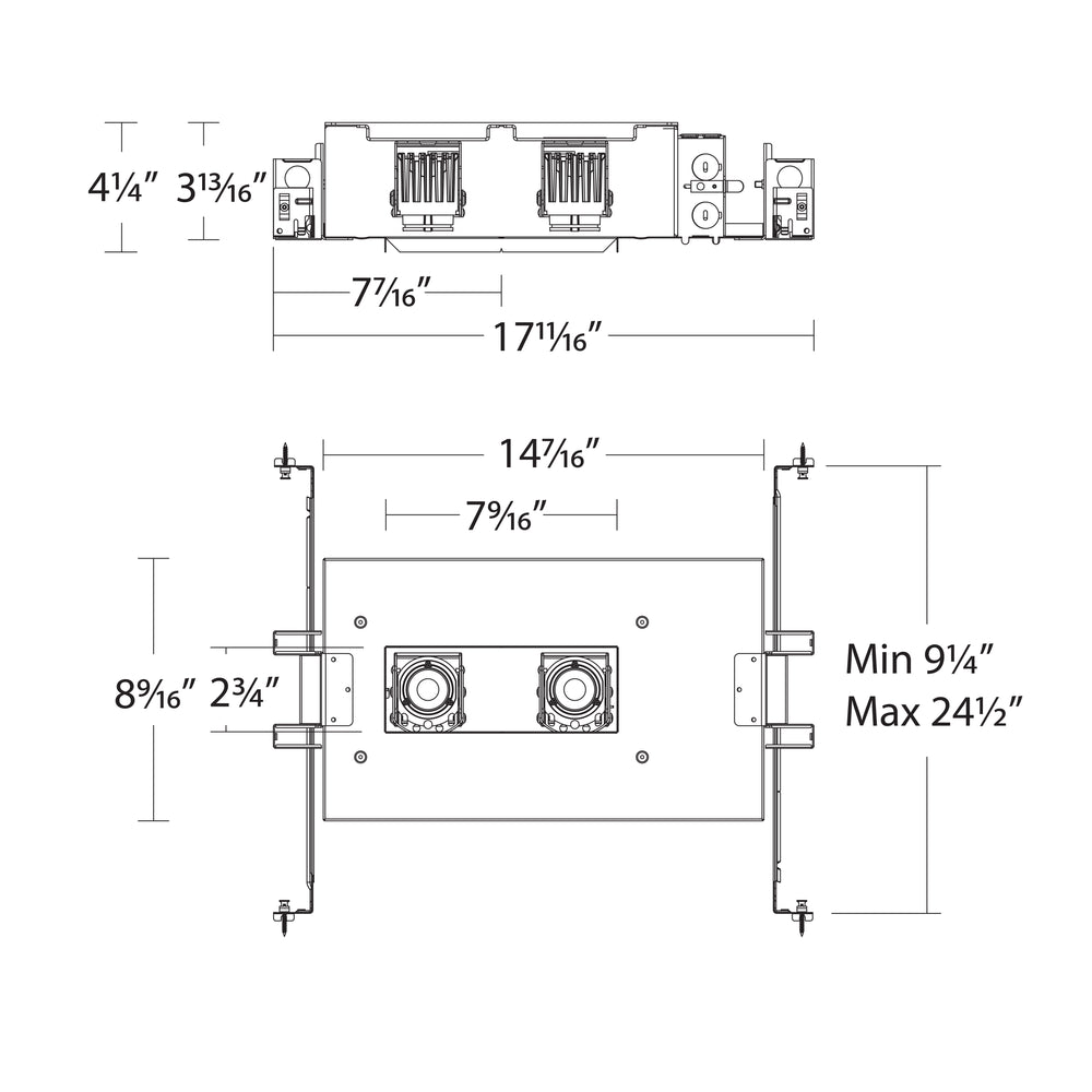 Ocularc 2" Multiples 2 Light Housing