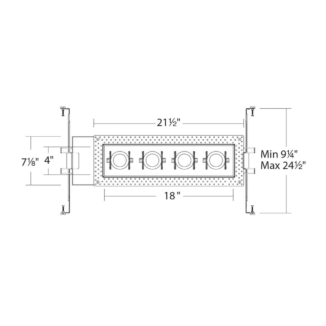 Silo Multiples 4 Light Trimless