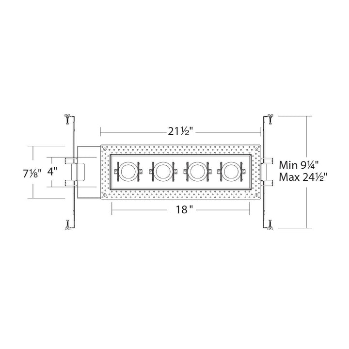 Silo Multiples 4 Light Trimless
