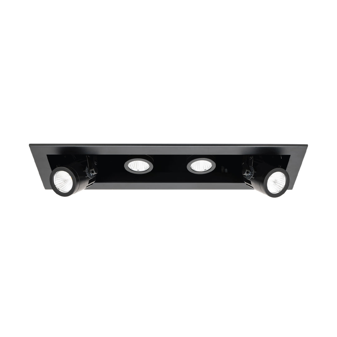 Precision Multiples - 4" Adjustable Spot 4 Light Trim in Black by WAC Lighting
