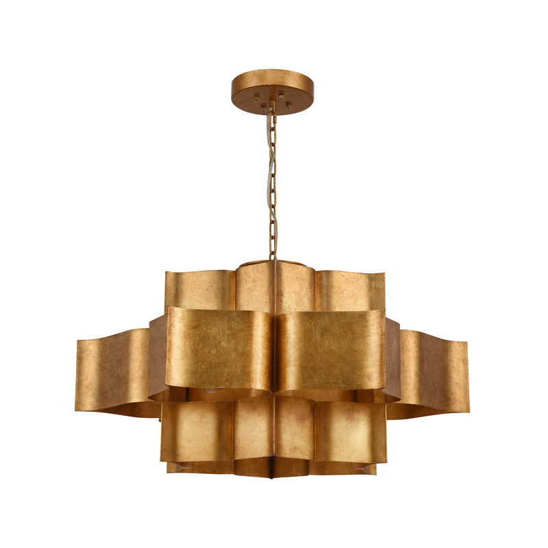 Three Tier Chandelier with Leaf Interior by Bethel - view 25