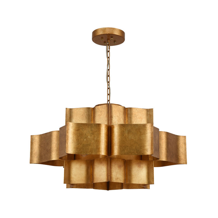 Three Tier Chandelier with Leaf Interior by Bethel - view 25