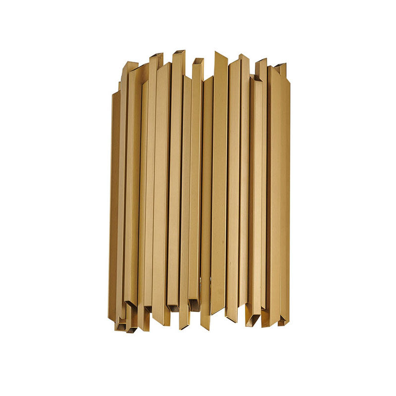 Satin Brass Stainless Steel Frame Wall Sconce by Bethel - view 2