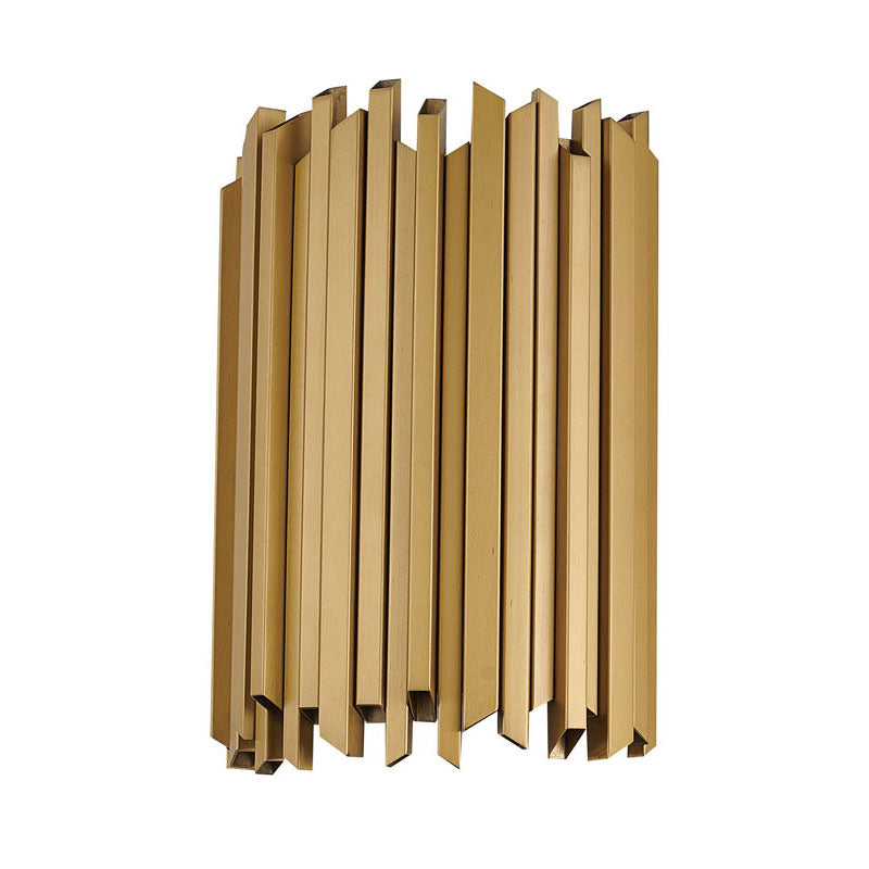 Satin Brass Stainless Steel Frame Wall Sconce by Bethel - view 3