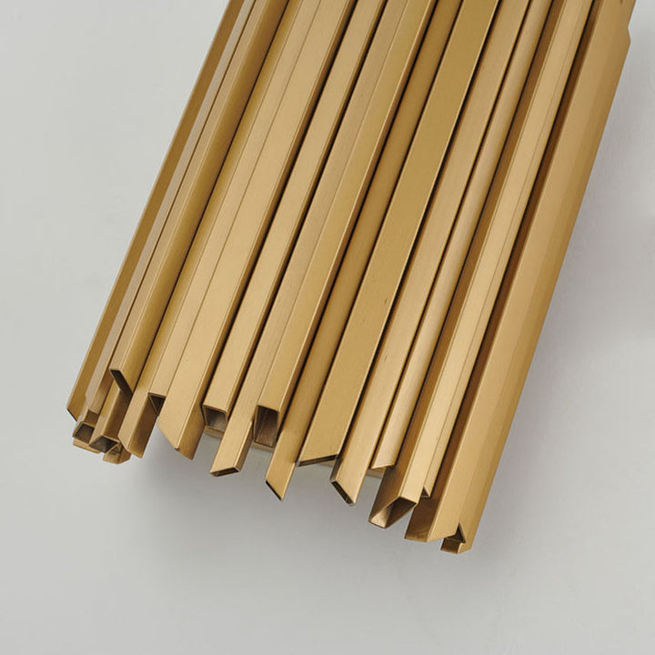 Satin Brass Stainless Steel Frame Wall Sconce by Bethel - view 4