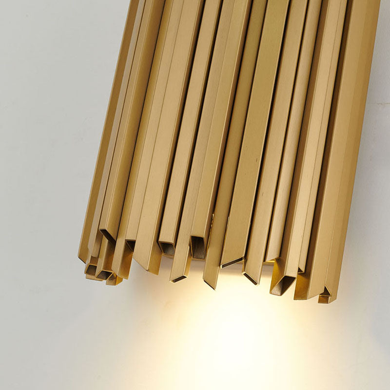 Satin Brass Stainless Steel Frame Wall Sconce by Bethel - view 5