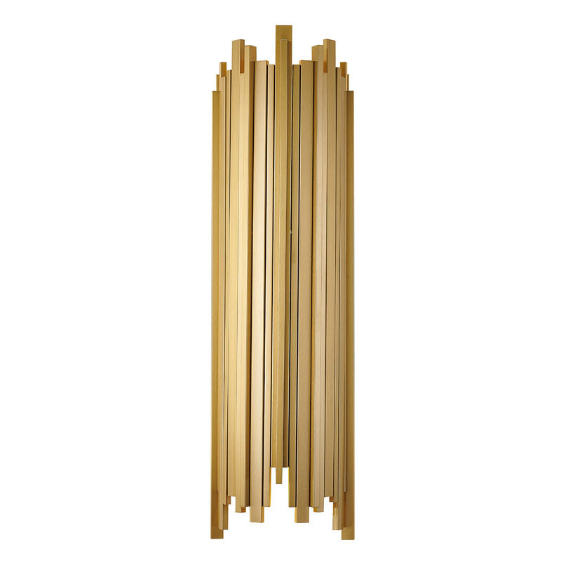 Brushed Gold Hairline Wall Sconce with Up/down Lighting by Bethel