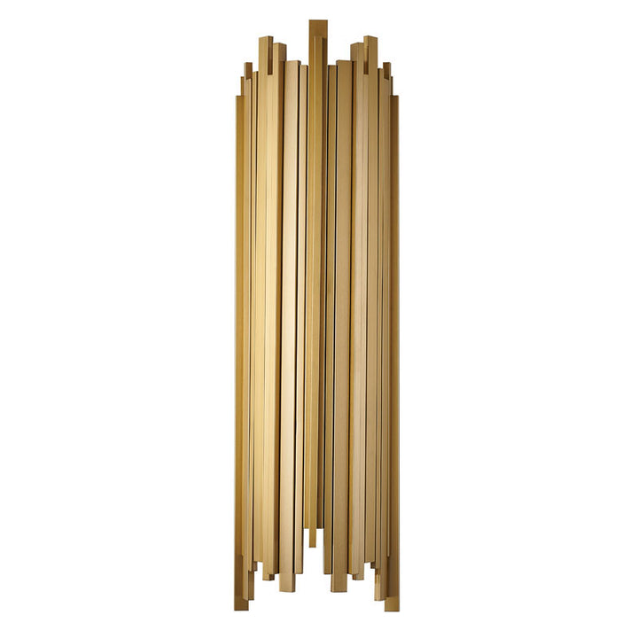 Brushed Gold Hairline Wall Sconce with Up/down Lighting by Bethel - view 2